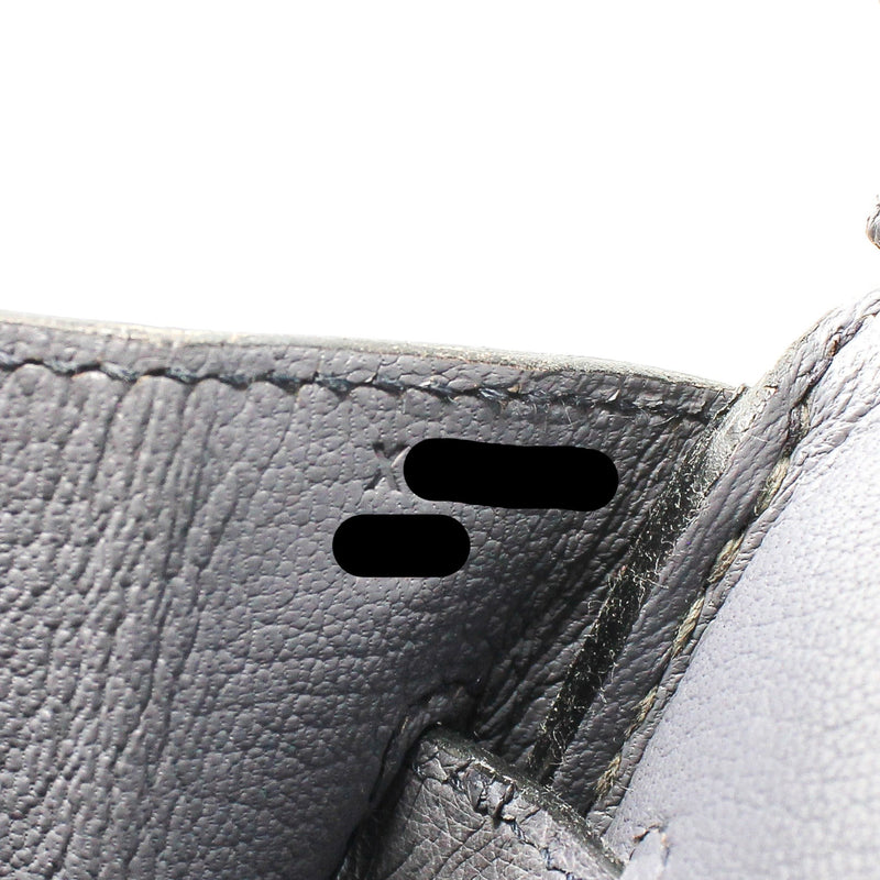 birkin 30 grey ostrich PHW x stamp - L'UXE LINK