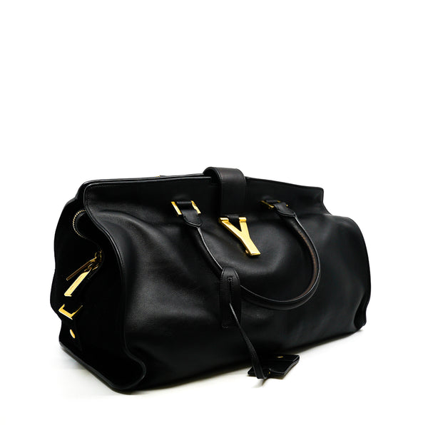 CHYC CABAS TOTE medium calf skin BLACK GHW