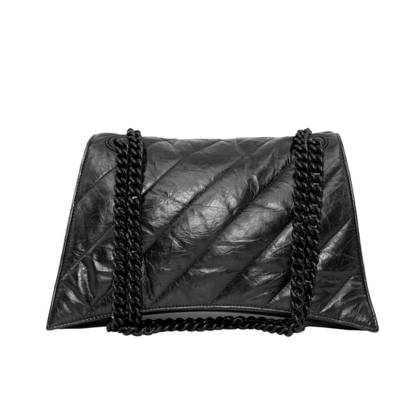 crush small chain bag quilted in black - L'UXE LINK