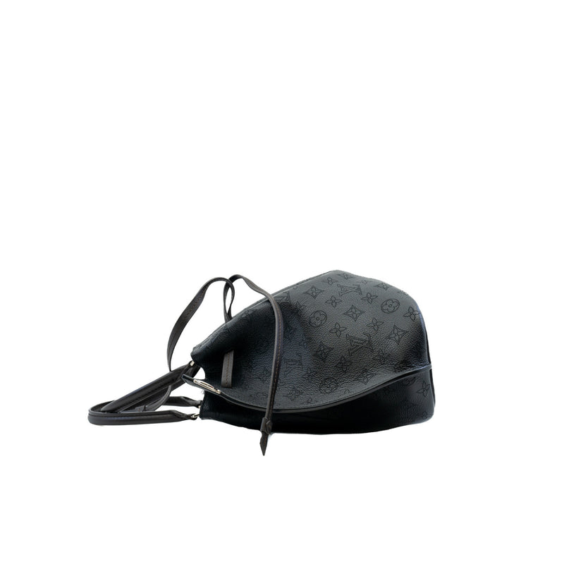 black leather tote monogram printes hollow phw - L'UXE LINK