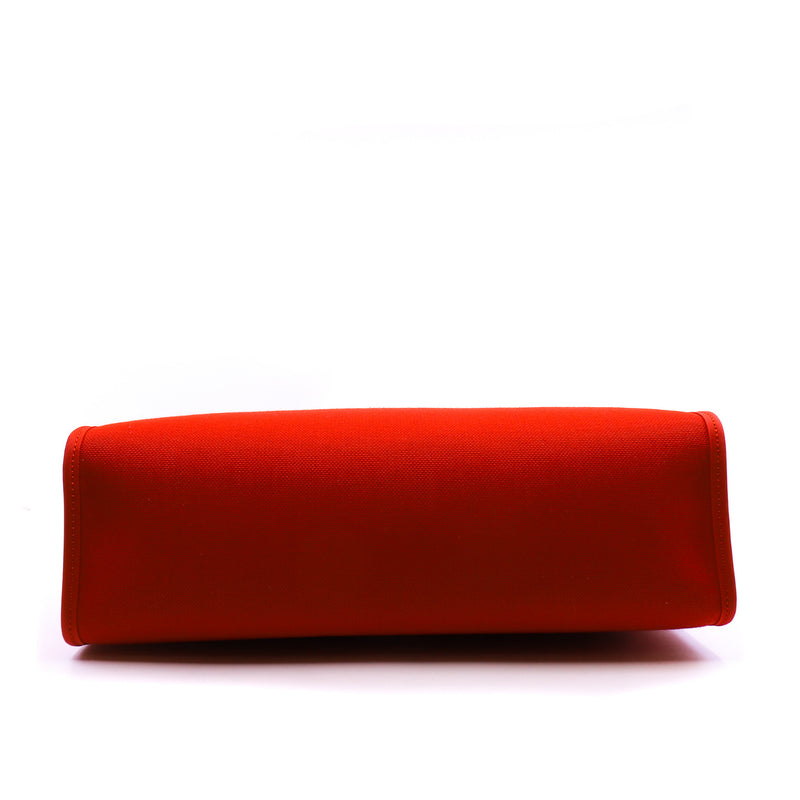 herbag zip 31 in fabric capucine/rouge H phw Y stamp - L'UXE LINK