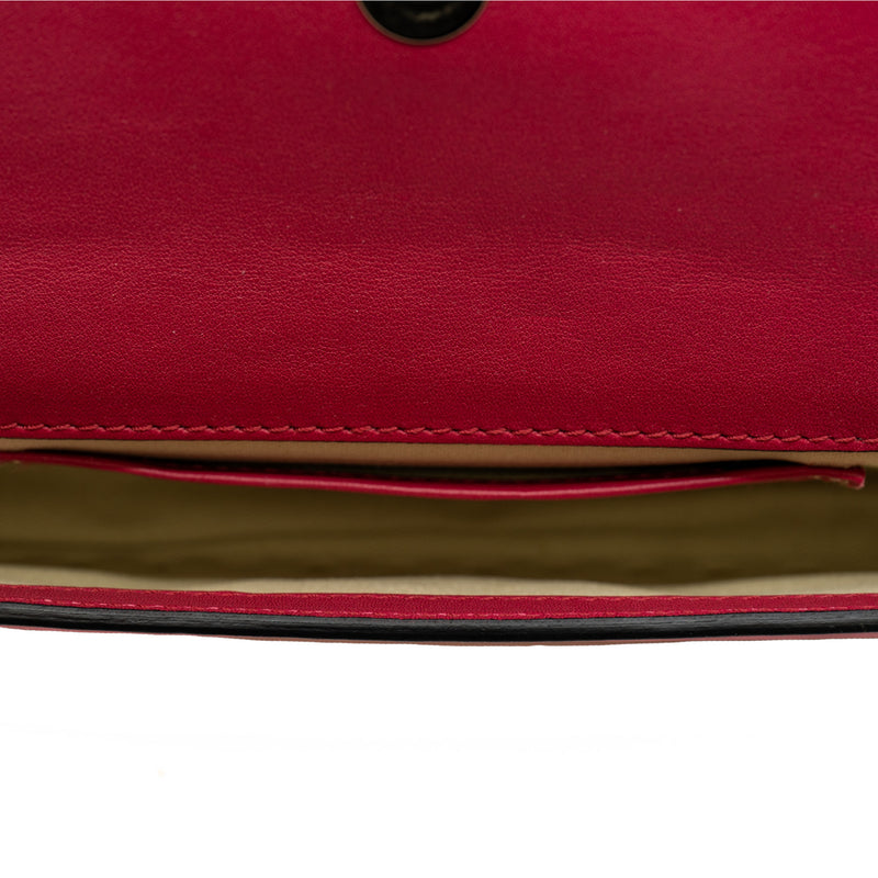 long clutch with stads bangle handle in leather rosepink ghw - L'UXE LINK