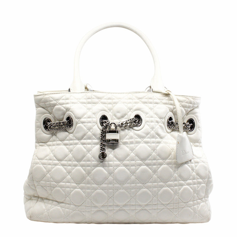 tote leather white phw