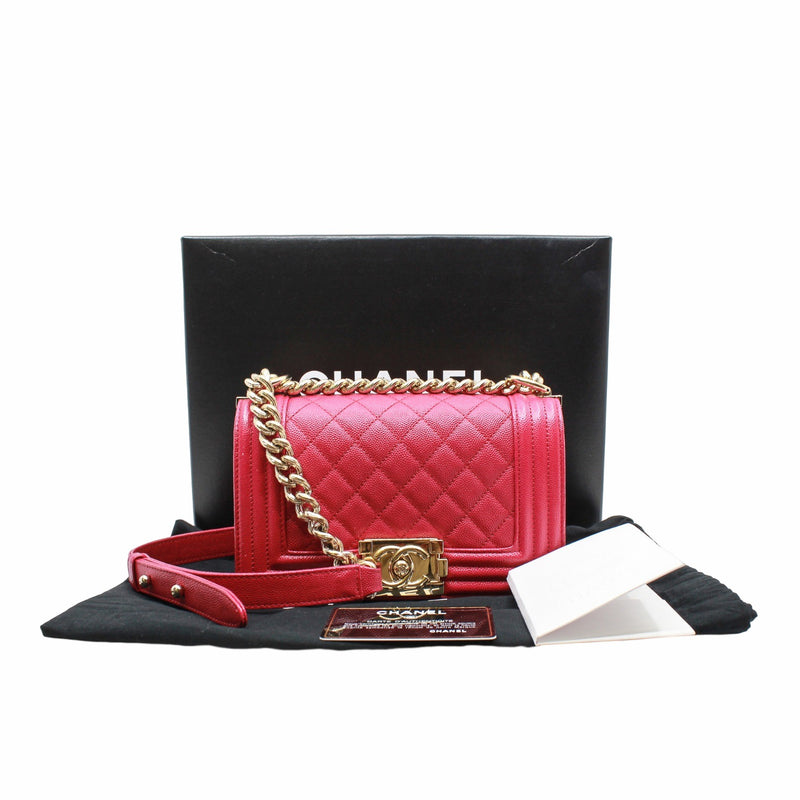leboy mini caviar purplepink ghw seri 23 - L'UXE LINK