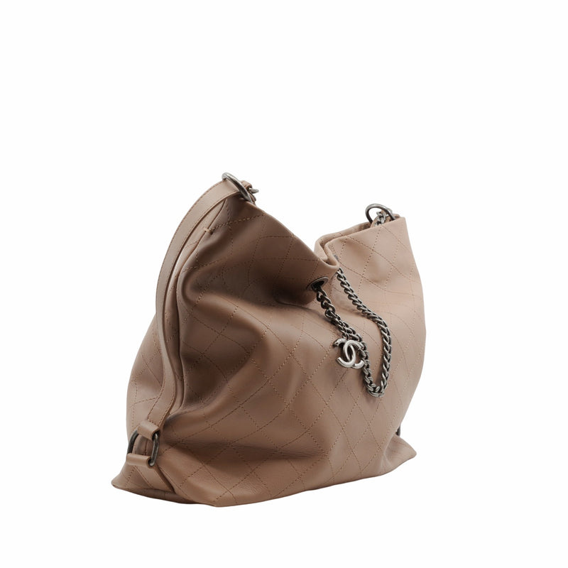 tote beige grey leather  Serial  24 - L'UXE LINK