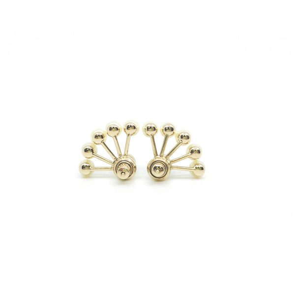 Petite Tribale Pearl Earrings in ghw