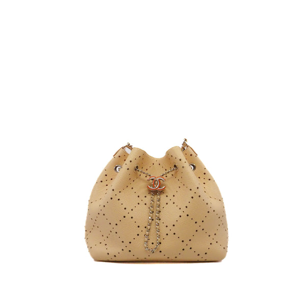 tote beige caviar leather seri 24