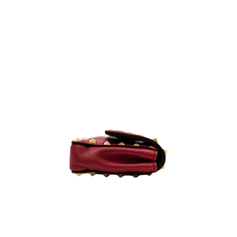 long clutch with stads bangle handle in leather rosepink ghw - L'UXE LINK