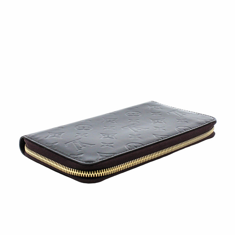long monogram wallet patent dark red ghw - L'UXE LINK