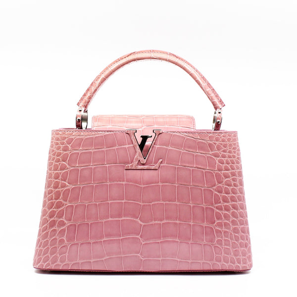 capucines pm crocodile pink