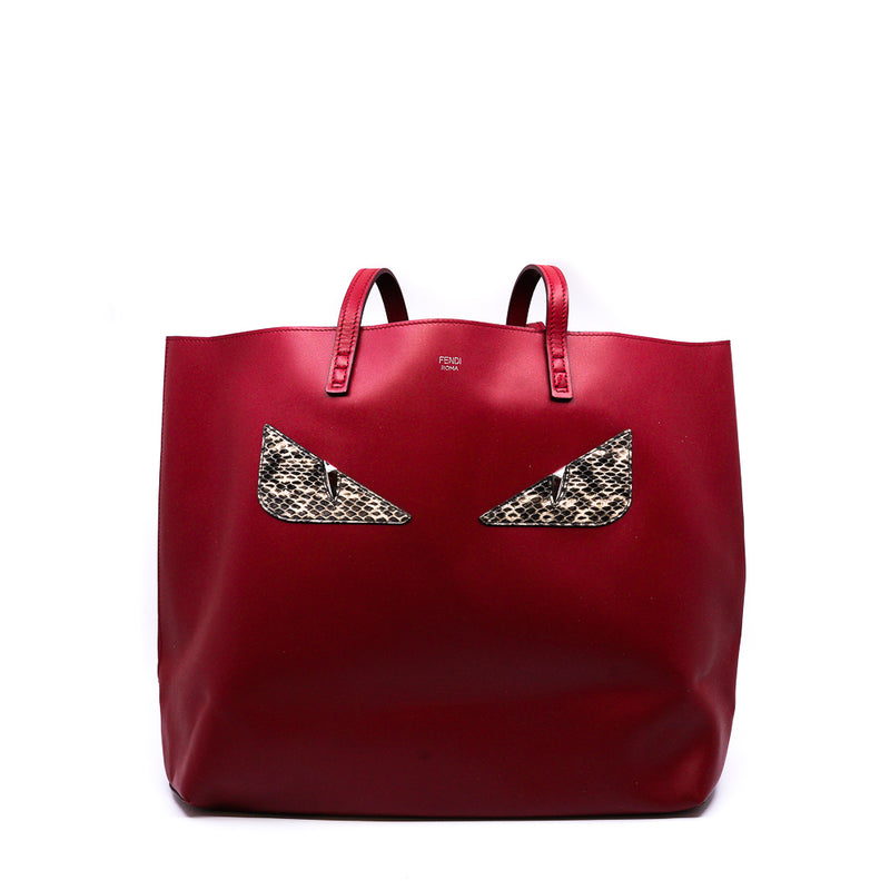large red monster snake eyes tote - L'UXE LINK