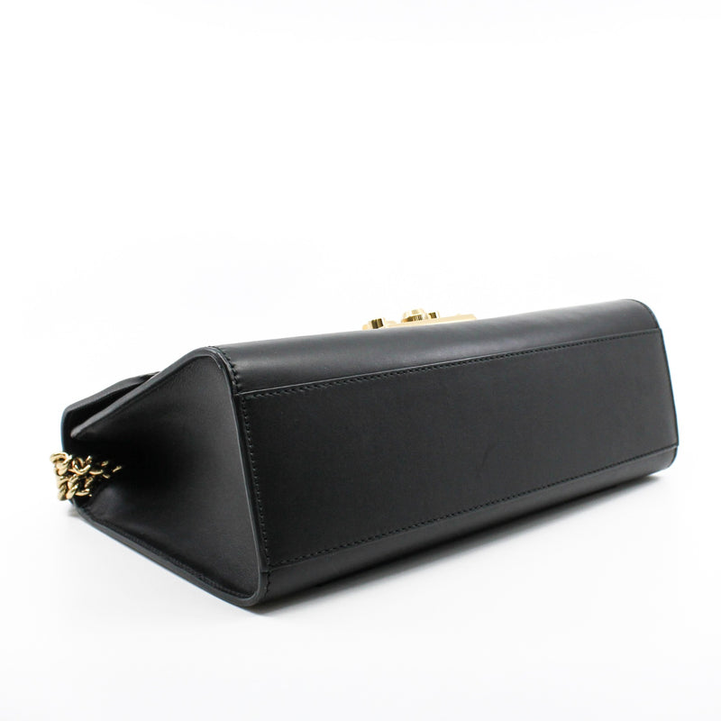 padlock large leather black ghw - L'UXE LINK