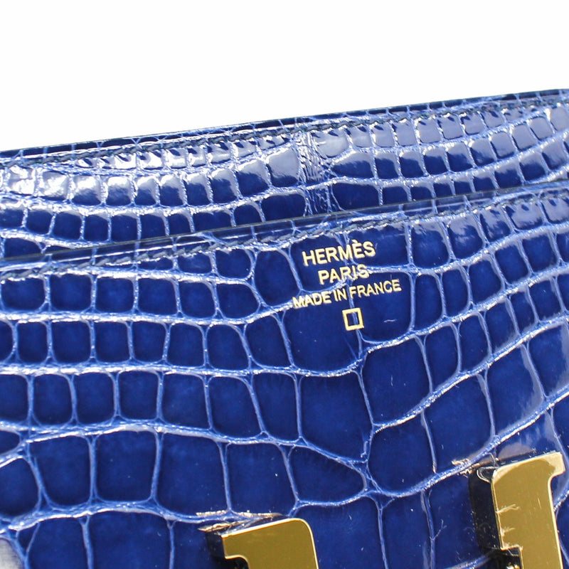 constance long wallet M3 navy crocodile ghw x stamp - L'UXE LINK