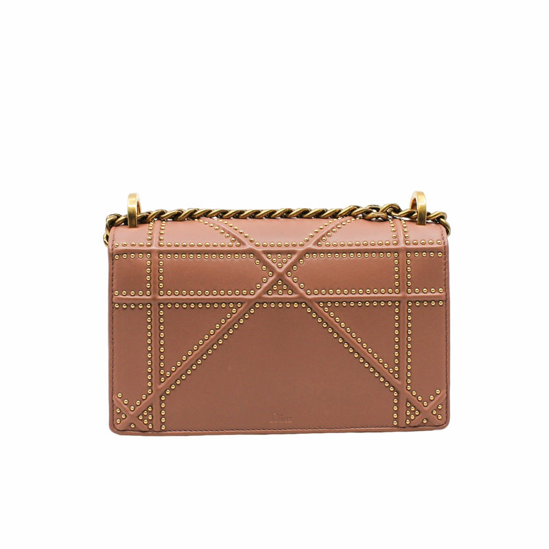 ama small leather beige pink ghw - L'UXE LINK