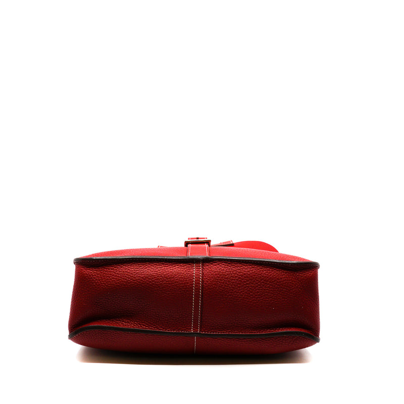 halzan 31cm in tc leather red phw T stamp - L'UXE LINK