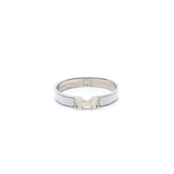 men h cilc bangle in white phw - L'UXE LINK