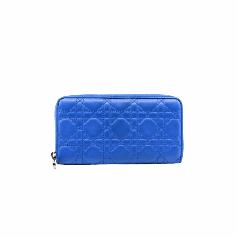 Zip Around Escapade Wallet lambskin blue ghw - L'UXE LINK