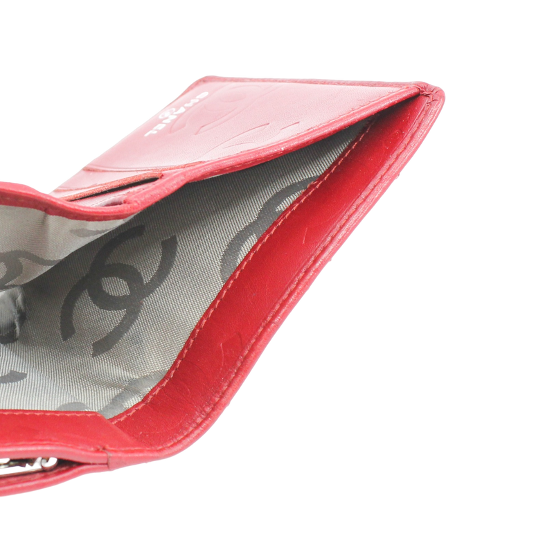 Cambon CC Bifold Quilted Lambskin Wallet Red - L'UXE LINK
