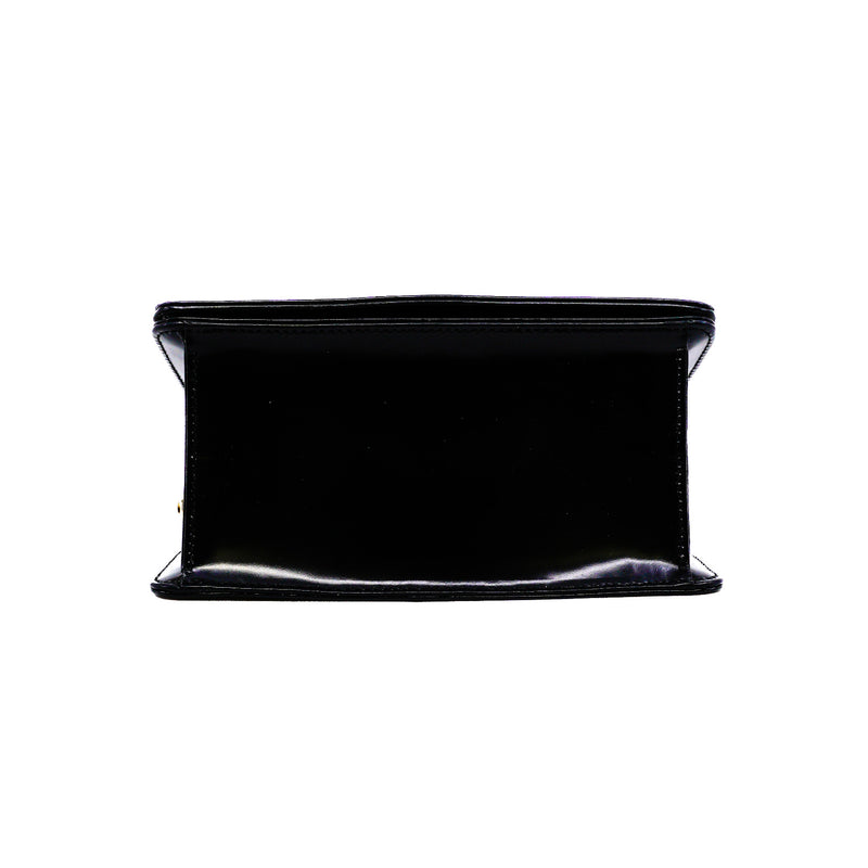 mini ama with sequin buckle in patent black ghw 2016 - L'UXE LINK