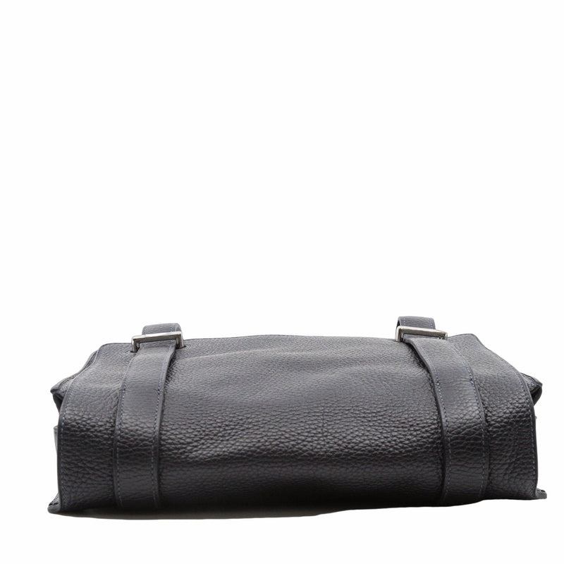Steve Messenger Bag  black leather phw Q stamp - L'UXE LINK