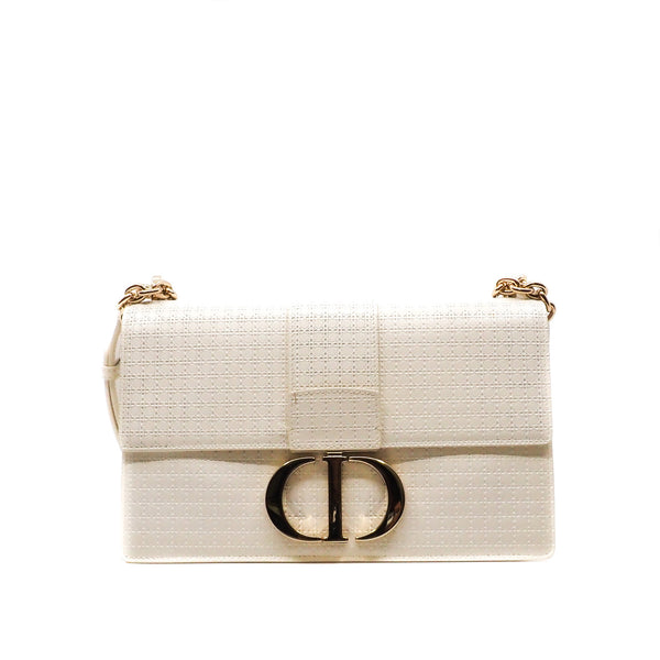 montaigne 30cm white leather