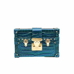 PETITE MALLE gradient lake blue CROCODILE GHW - L'UXE LINK