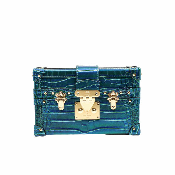 PETITE MALLE gradient lake blue CROCODILE GHW - L'UXE LINK