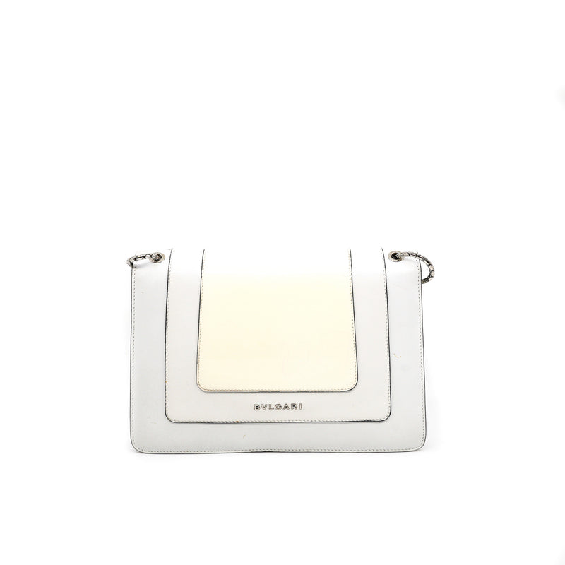serpenti crossbody bag in patent/leather white ghw