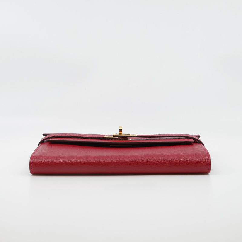 kelly long wallet goat Q5 ghw  C stamp - L'UXE LINK
