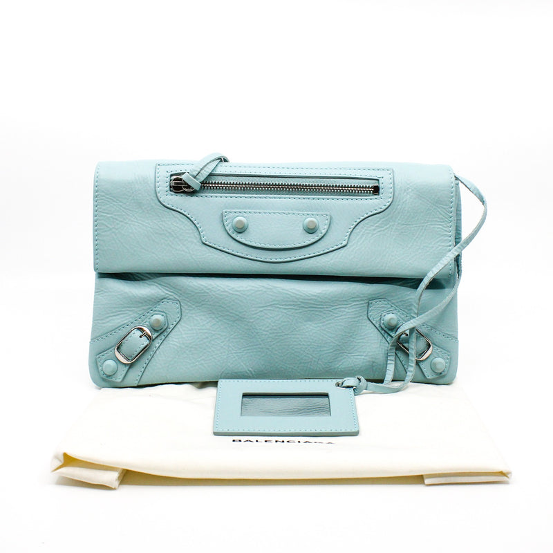 hand bag light blue phw