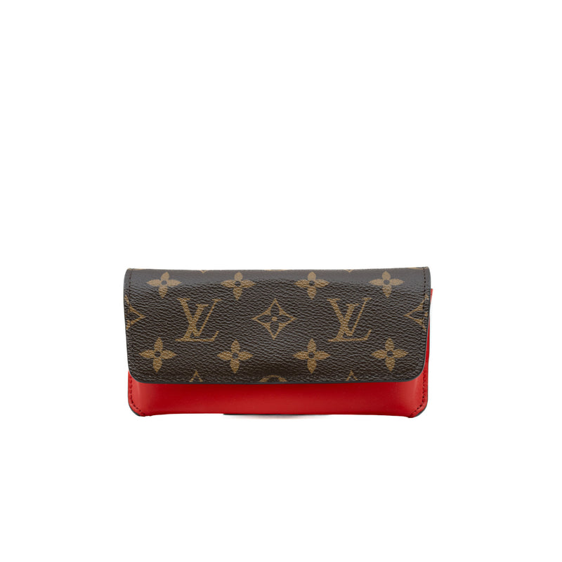 woody sunglasses case in monogram/red