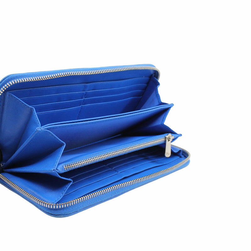 Zip Around Escapade Wallet lambskin blue ghw - L'UXE LINK