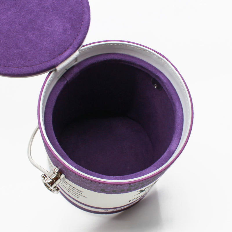 Paint Can  leaher white mix purple  phw - L'UXE LINK