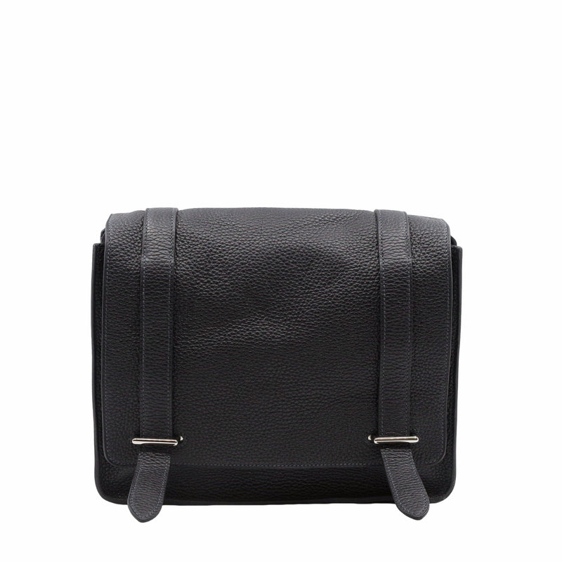 Steve Messenger Bag  black leather phw Q stamp