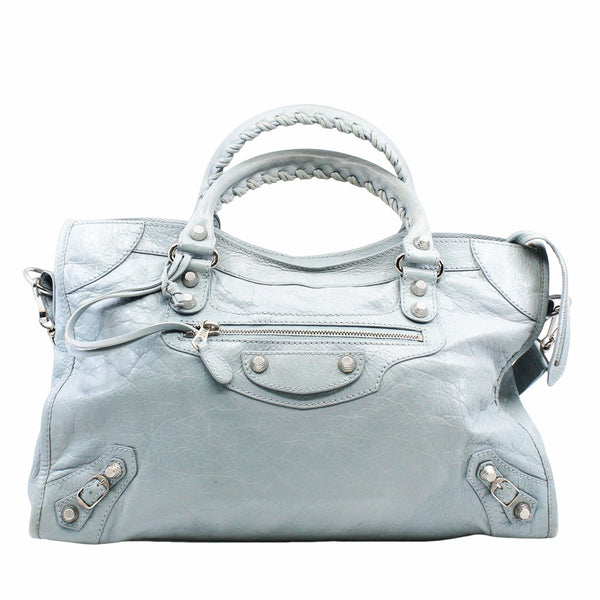 CITY HANDBAG LEATHER sky blue