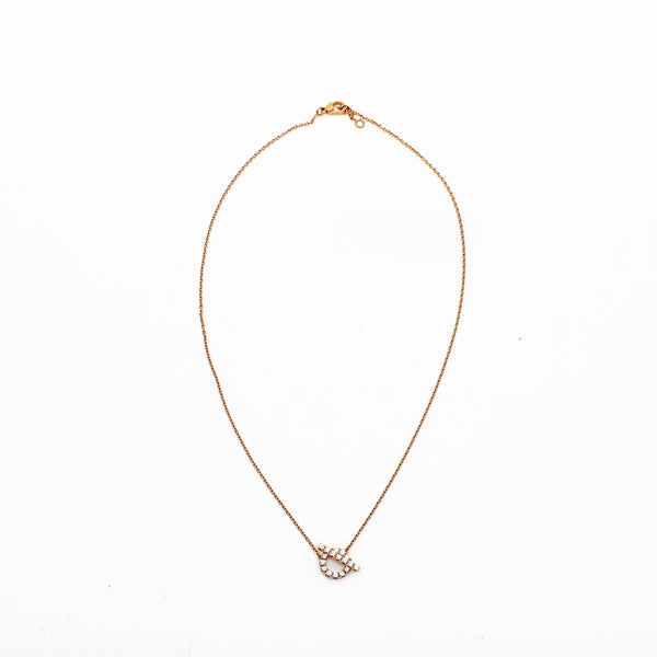 finesse Q diamond necklace in 18k rg#20K098079