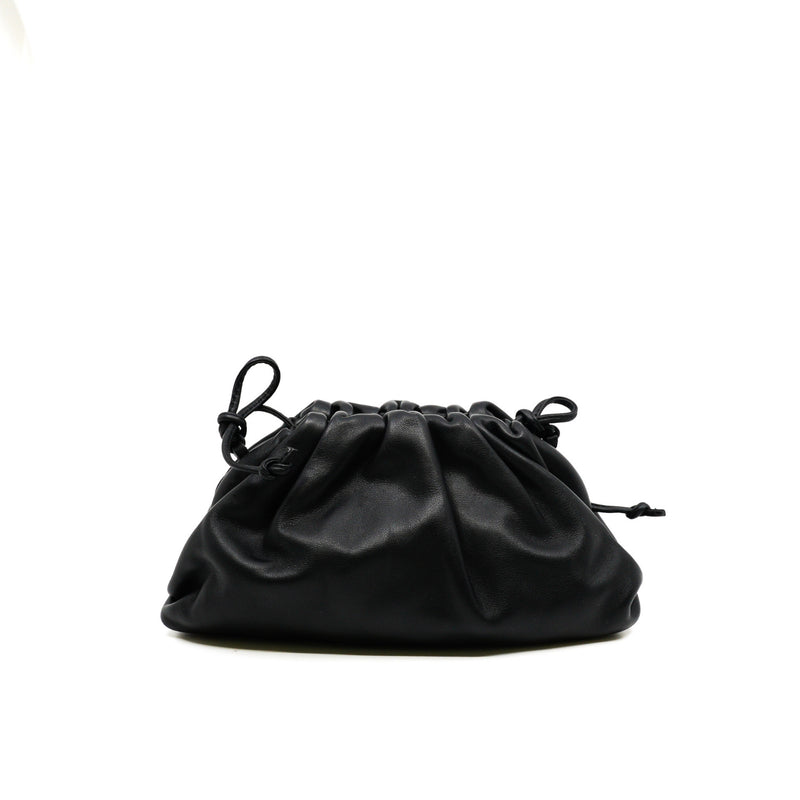 mini pouch in leather black - L'UXE LINK