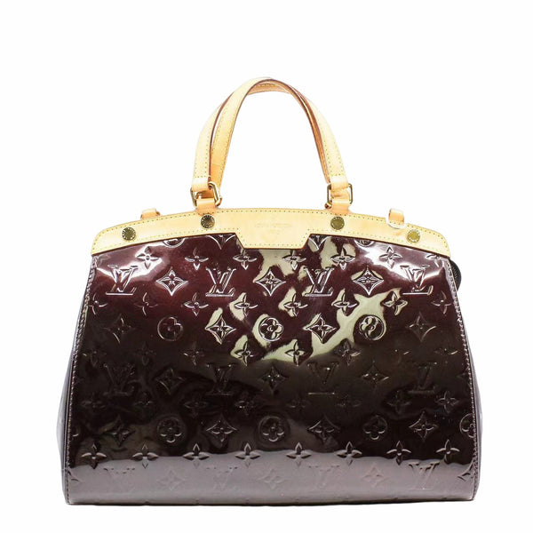 BREA HANDBAG MONOGRAM VERNIS MM cherry patent GHW - L'UXE LINK