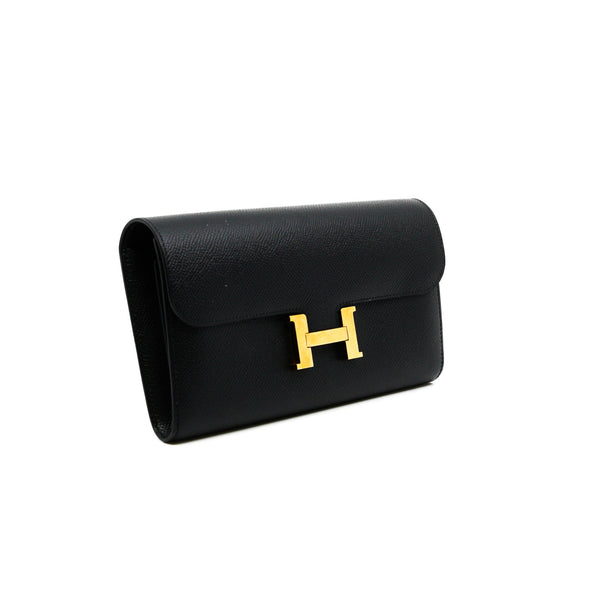constance long wallet in epsom black ghw A stamp - L'UXE LINK