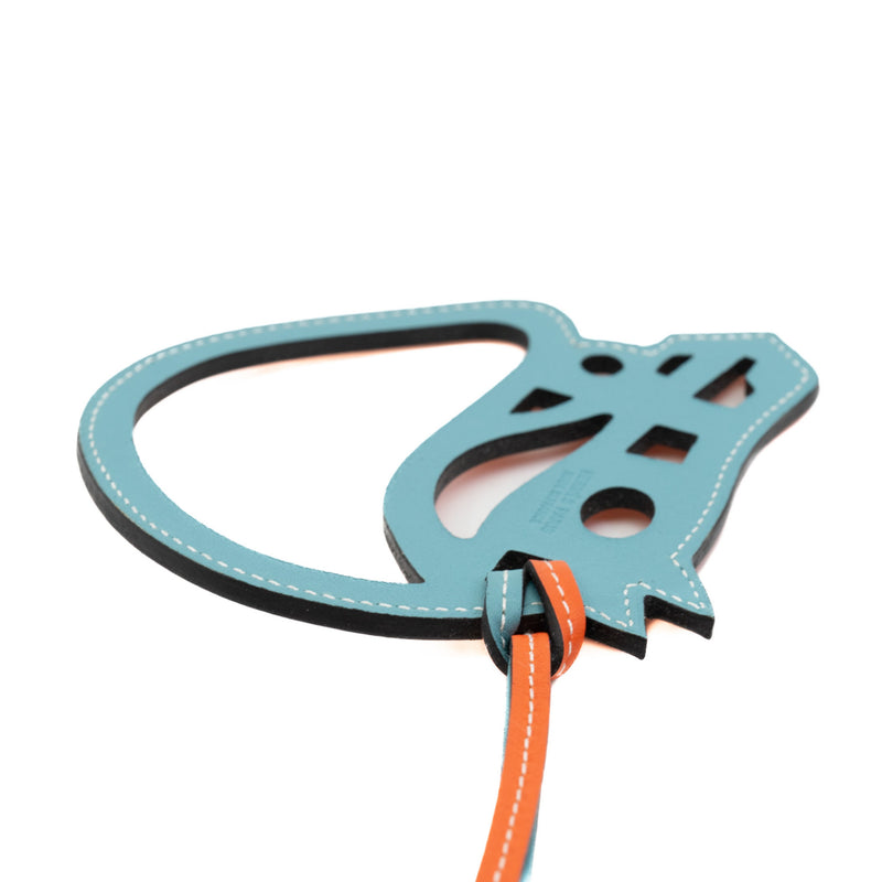 charm horse head orange and blue - L'UXE LINK