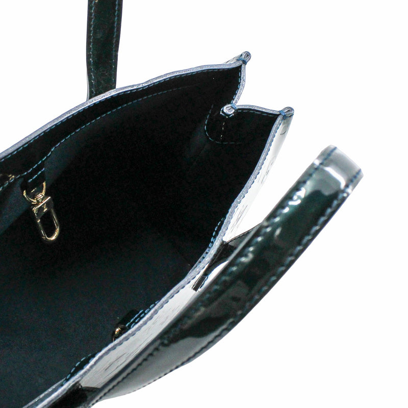 Monogram Verni Wilshire PM Handbag Tote Bag Enamel Calf Amarant - L'UXE LINK