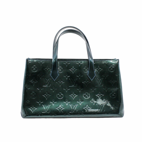 Monogram Verni Wilshire PM Handbag Tote Bag Enamel Calf Amarant - L'UXE LINK