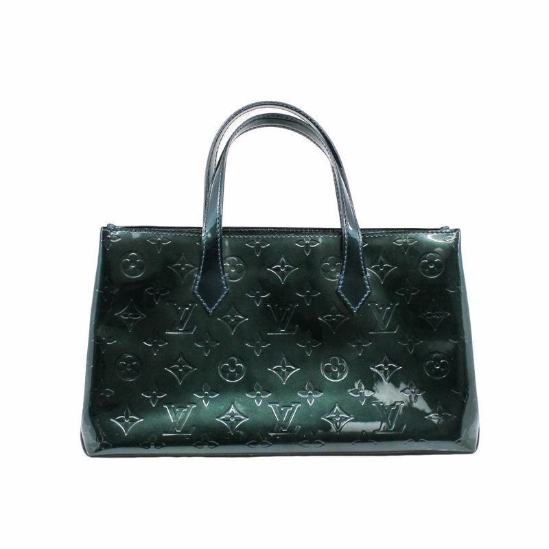 Monogram Verni Wilshire PM Handbag Tote Bag Enamel Calf Amarant - L'UXE LINK