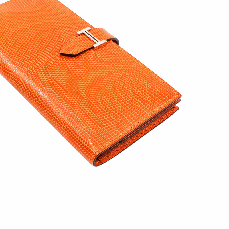 bearn wallet lizerd orange m stamp