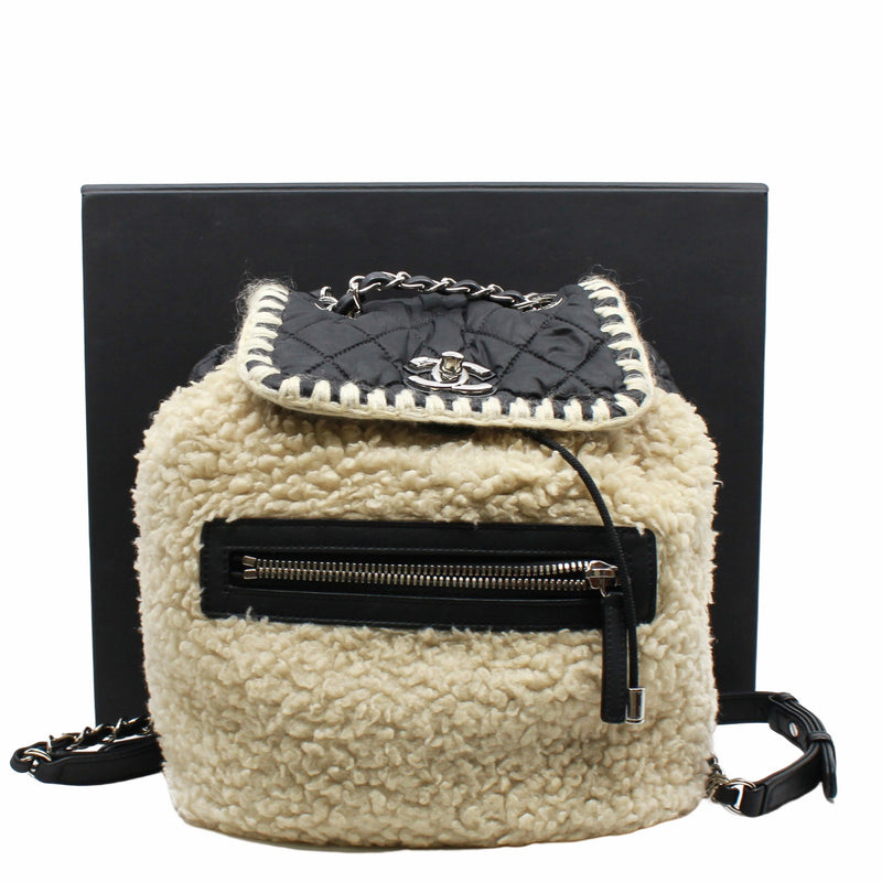 backpack black with fur  phw seri 26 - L'UXE LINK