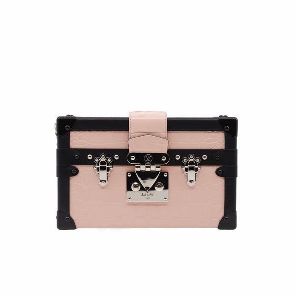 PETITE MALLE CROCODILE PINK PHW