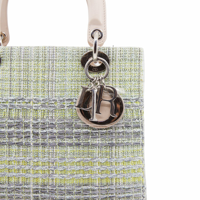 lady dior  Medium Tweed  green  phw - L'UXE LINK