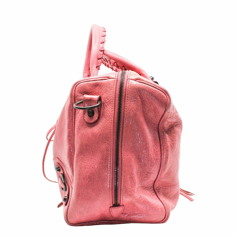 CITY HANDBAG LEATHER PINK