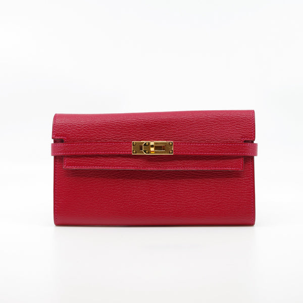 kelly long wallet goat Q5 ghw  C stamp - L'UXE LINK