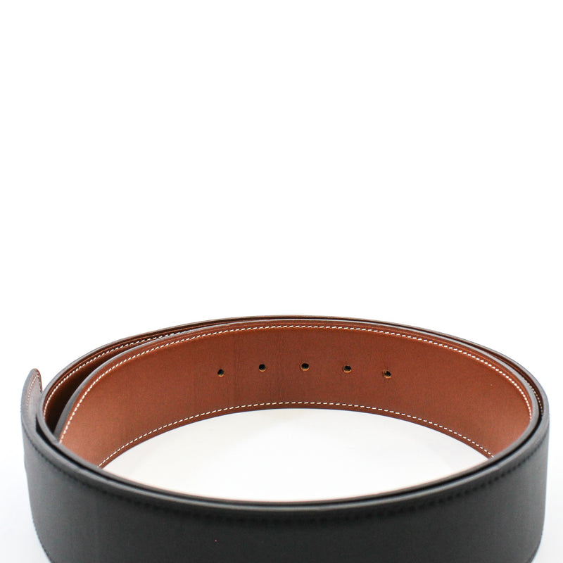 men wide belt with H silver buckle gold mix black  #95 - L'UXE LINK